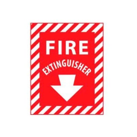 NATIONAL MARKER CO Fire Safety Sign - Fire Extinguisher - Plastic FXPSER